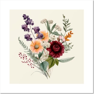 Wildflower Bouquet Art Posters and Art